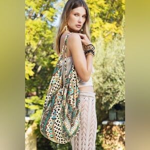 Women’s Ruggine Hippie Bohemian Ethnic Hobo Chic Yoga Shoulder Beach Cotton Bag